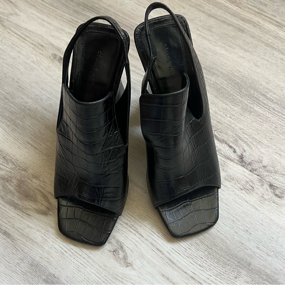 Celine Black Croc leather Heels - Picture 5 of 8
